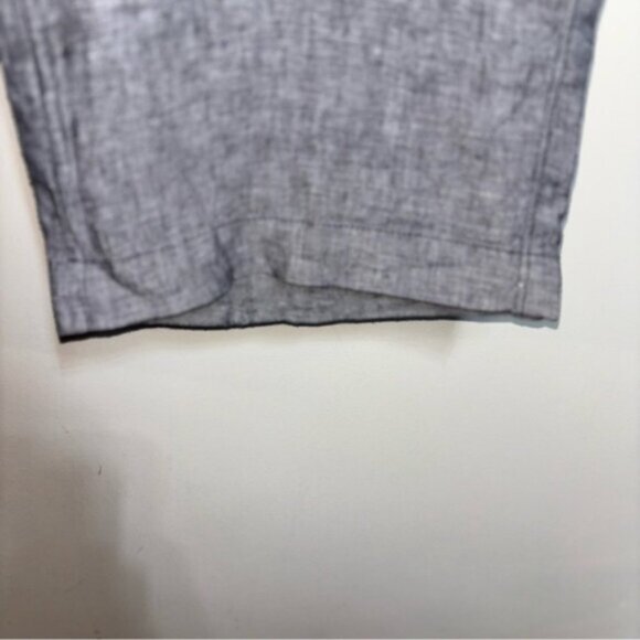 Athleta Women’s 8T Grey Pants Linen Pockets Drawstring Waist Flare Leisure - Picture 7 of 9